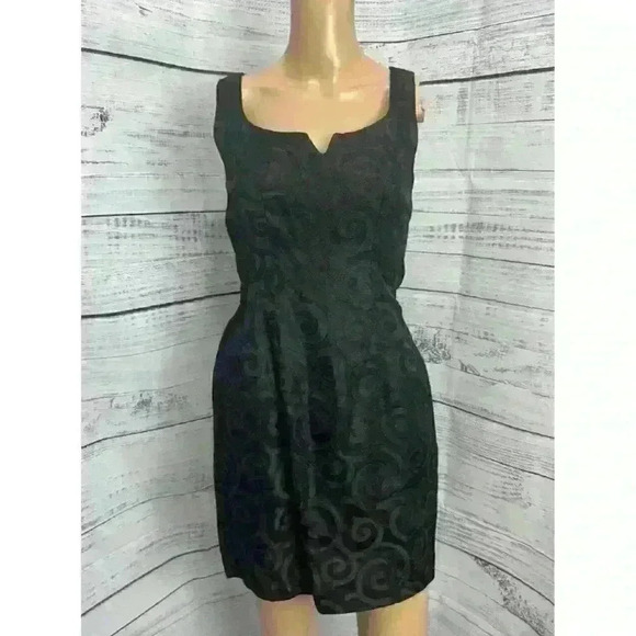 Arrested by Jonathan Martin Dresses & Skirts - VTG 90s Jacquard Little Black Mini Dress Arrested Jonathan Martin Sz 3/4 80s EUC